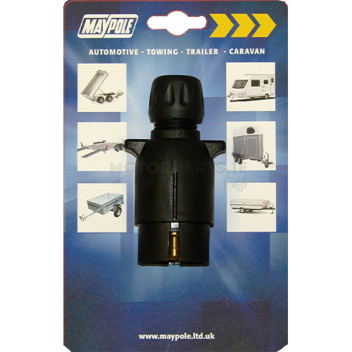 Image for MAYPOLE 12N 7 PIN BLACK PLASTIC PLUG DP