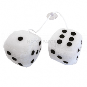 Image for Fuzzy dice white